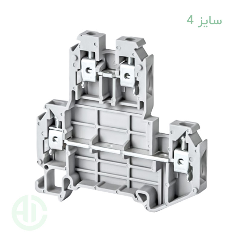 ترمینال ریلی سری پیچی دو طبقه سایز 4 کد DRTP4