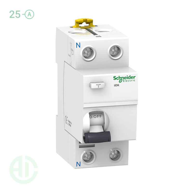 محافظ جان RCCB اشنایدر تک پل 25 آمپر 30 میلی آمپر A9R50225