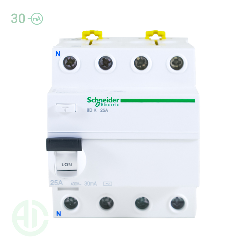 محافظ جان RCCB اشنایدر 4 پل 25 آمپر 30 میلی آمپر A9R50425