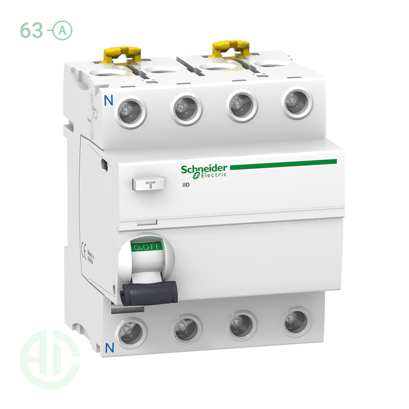 محافظ جان RCCB اشنایدر 4 پل 63 آمپر 30 میلی آمپر A9R41463