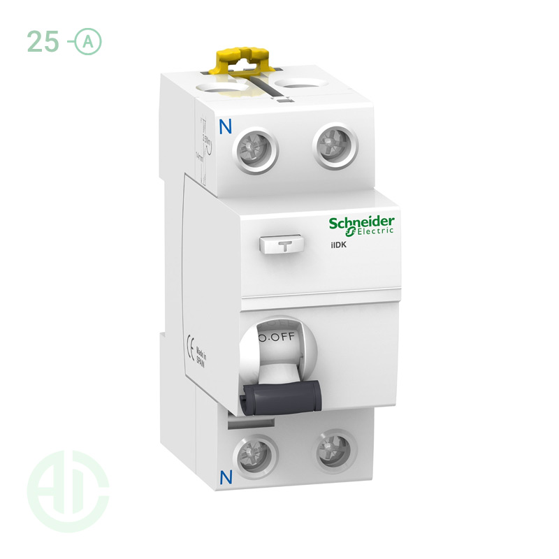محافظ جان RCCB اشنایدر تک پل 25 آمپر 300 میلی آمپر A9R75225