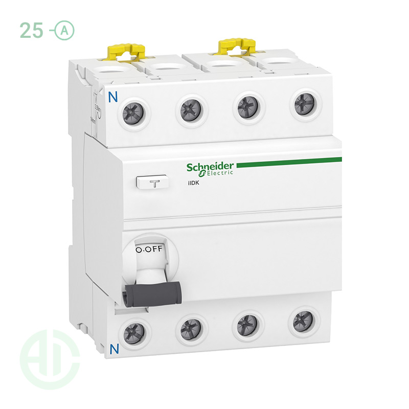محافظ جان RCCB اشنایدر 4 پل 25 آمپر 300 میلی آمپر A9R75425