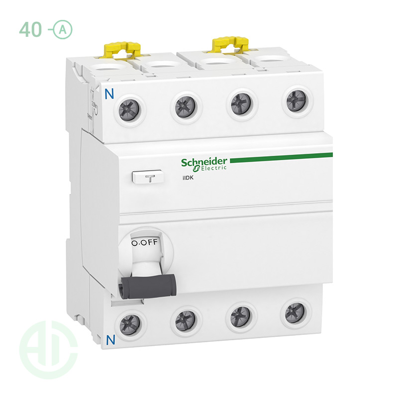 محافظ جان RCCB اشنایدر 4 پل 40 آمپر 300 میلی آمپر A9R75440