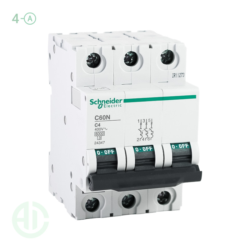 کلید فیوز مینیاتوری MCB اشنایدر تیپ سی 3 پل 4 آمپر 24347 C
