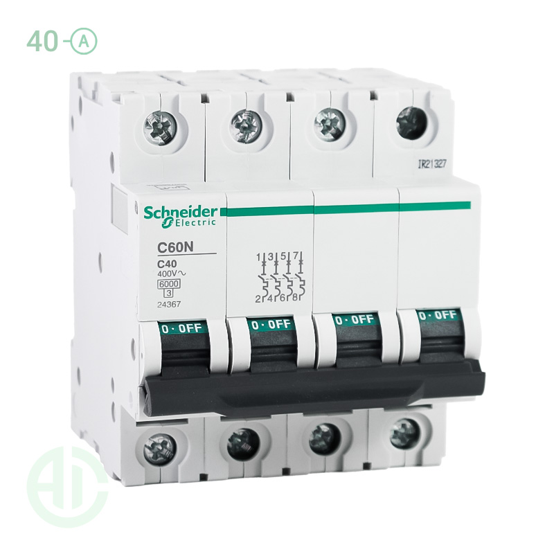 کلید فیوز مینیاتوری MCB اشنایدر تیپ سی 4 پل 40 آمپر 24367 C