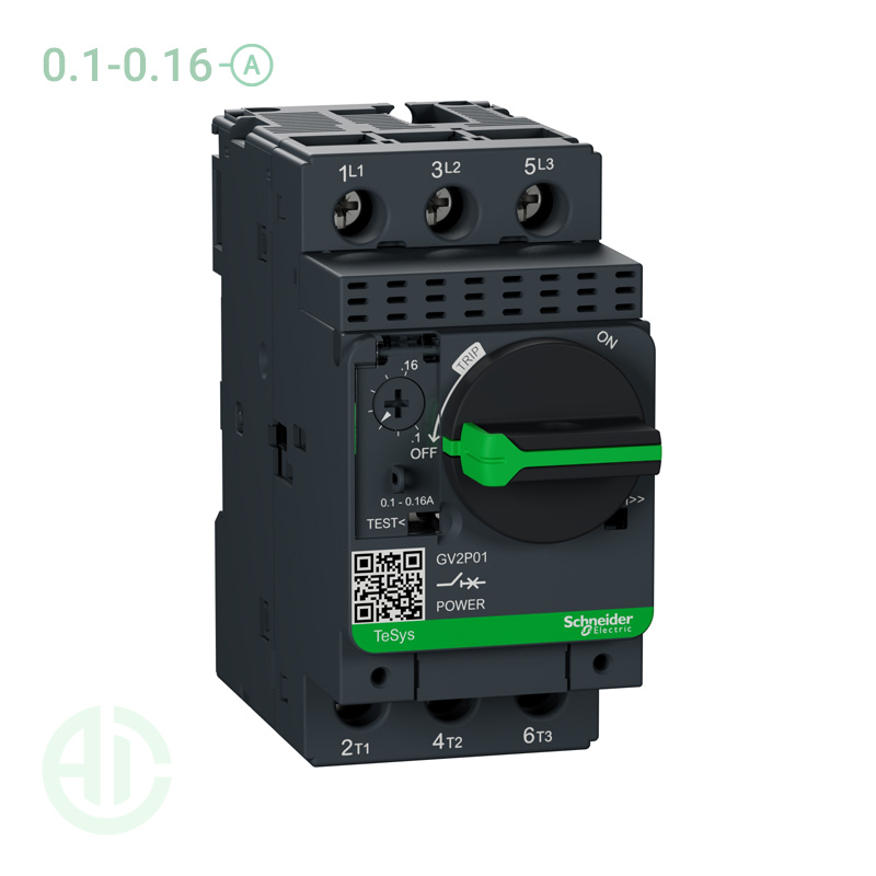 کلید حرارتی MPCB اشنایدر 0.16 -0.1 آمپر GV2P01