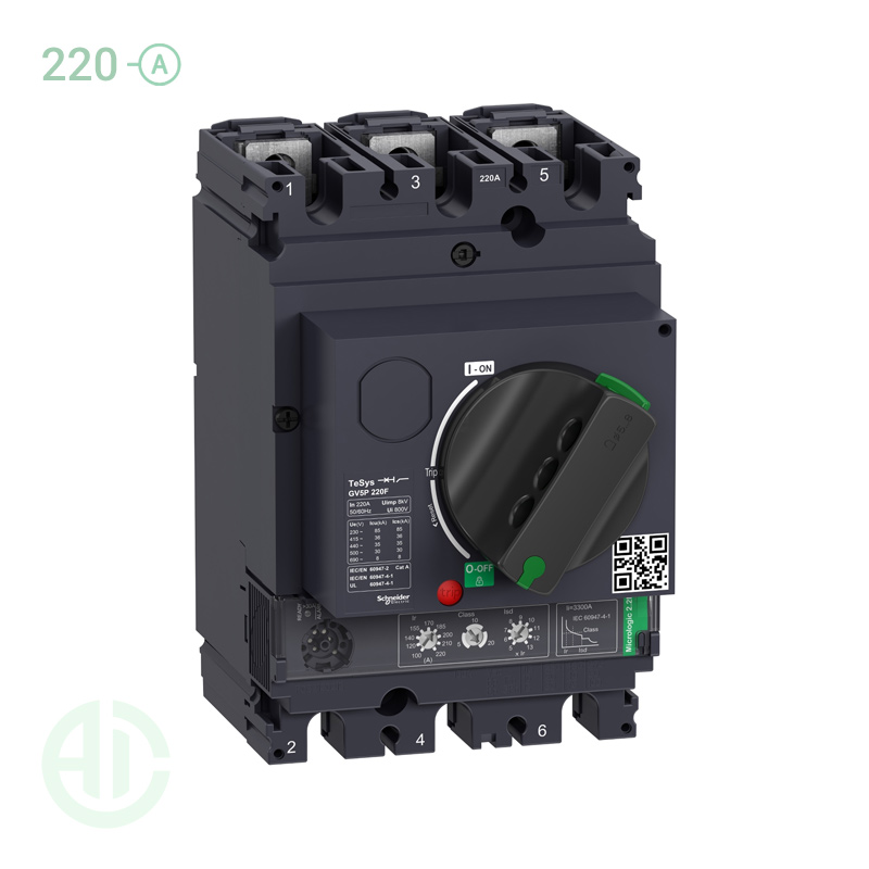 کلید حرارتی MPCB اشنایدر 200 -100 آمپر GV5P220F