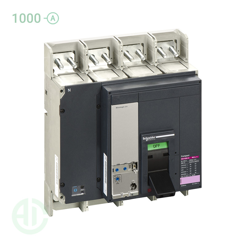 کلید اتوماتیک کامپکت موتوردار  MCCB اشنایدر سری ان اس 4 پل 1000 آمپر NS 33476MM2