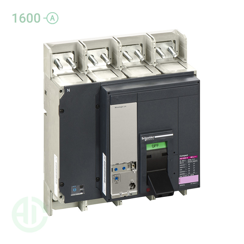 کلید اتوماتیک کامپکت موتوردار  MCCB اشنایدر سری ان اس 4 پل 1600 آمپر NS 33485MM2