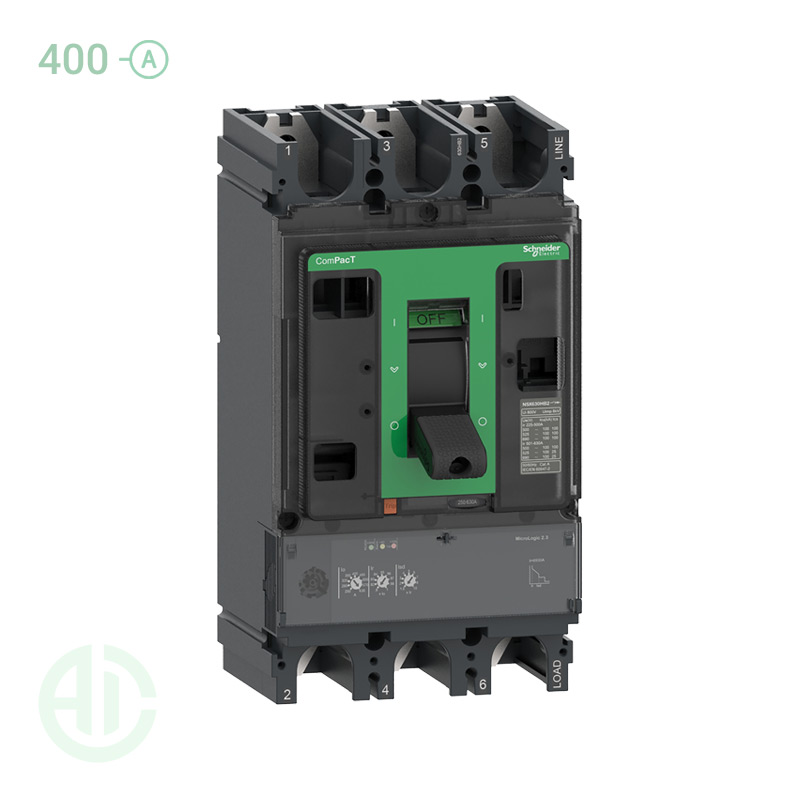 کلید اتوماتیک کامپکت MCCB اشنایدر سری ان اس ایکس 3 پل 400 آمپر NSX C40F32D400
