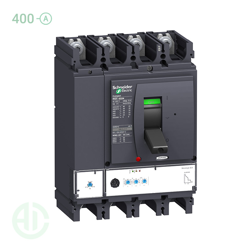 کلید اتوماتیک کامپکت MCCB اشنایدر سری ان اس ایکس 4 پل 400 آمپر NSX LV432694