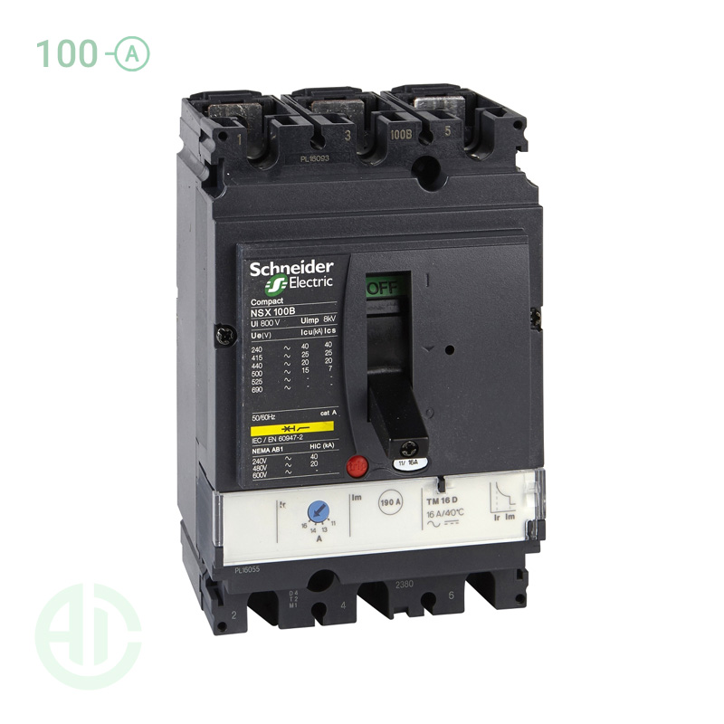 کلید اتوماتیک کامپکت MCCB اشنایدر سری ان اس ایکس 3 پل 100 آمپر NSX LV429840