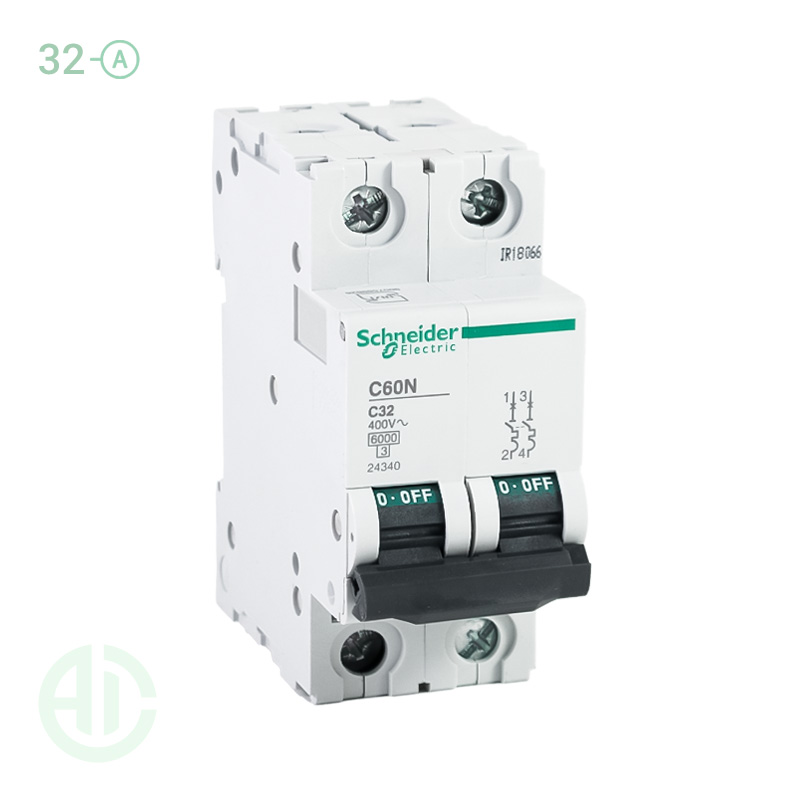 کلید فیوز مینیاتوری MCB اشنایدر تیپ سی 2 پل 32 آمپر 24340 C