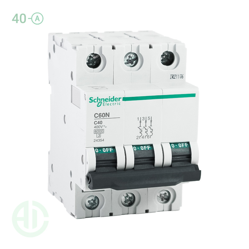 کلید فیوز مینیاتوری MCB اشنایدر تیپ سی 3 پل 40 آمپر 24354 C