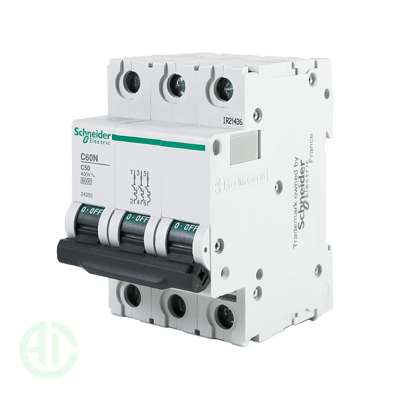 کلید فیوز مینیاتوری MCB اشنایدر تیپ سی 3 پل 50 آمپر 24355 C