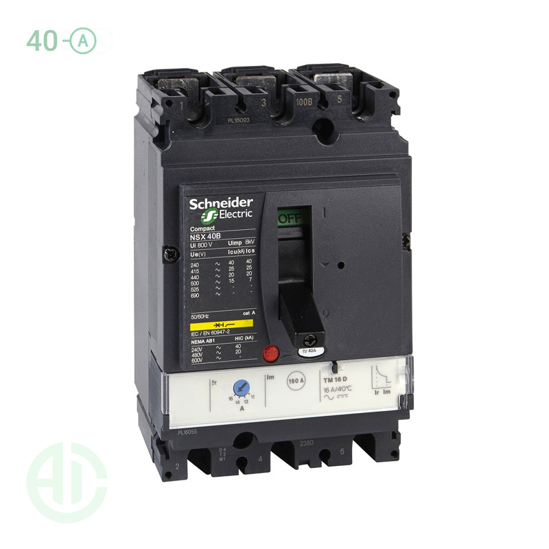 کلید اتوماتیک کامپکت MCCB اشنایدر سری ان اس ایکس 3 پل 40 آمپر NSX LV429844