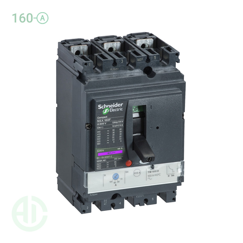 کلید اتوماتیک کامپکت MCCB اشنایدر سری ان اس ایکس 3 پل 160 آمپر NSX LV430670