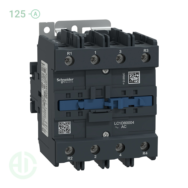 کنتاکتور سری دی 125 آمپر 4 پل  ولتاژ 220AC  اشنایدر LC1DT80004M7