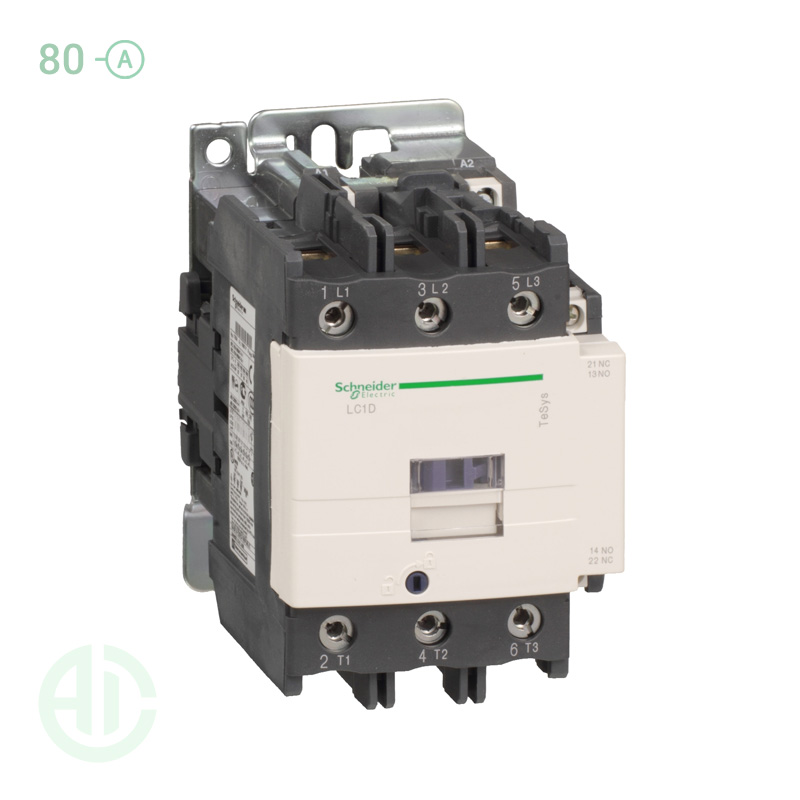 کنتاکتور سری دی 80 آمپر  ولتاژ 220AC  اشنایدر LC1D80M7