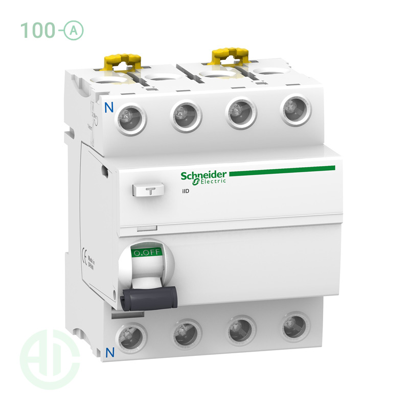 محافظ جان RCCB اشنایدر 4 پل 100 آمپر 30 میلی آمپر A9R11491
