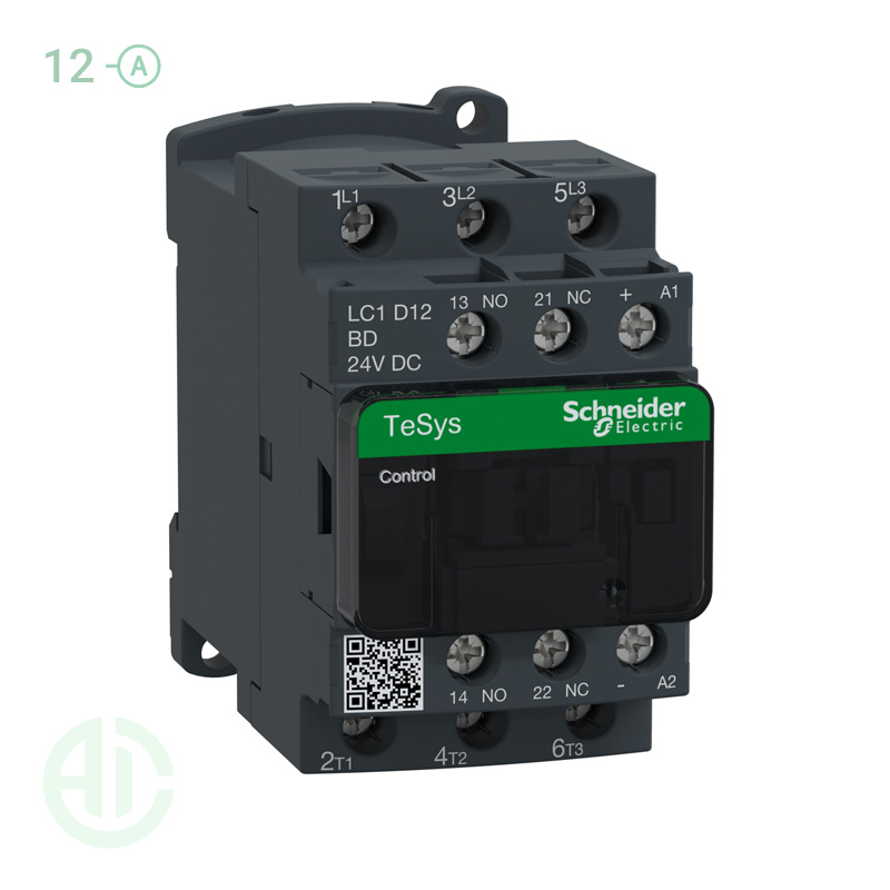 کنتاکتور سری دی 12 آمپر  ولتاژ 24DC  اشنایدر LC1D12BD