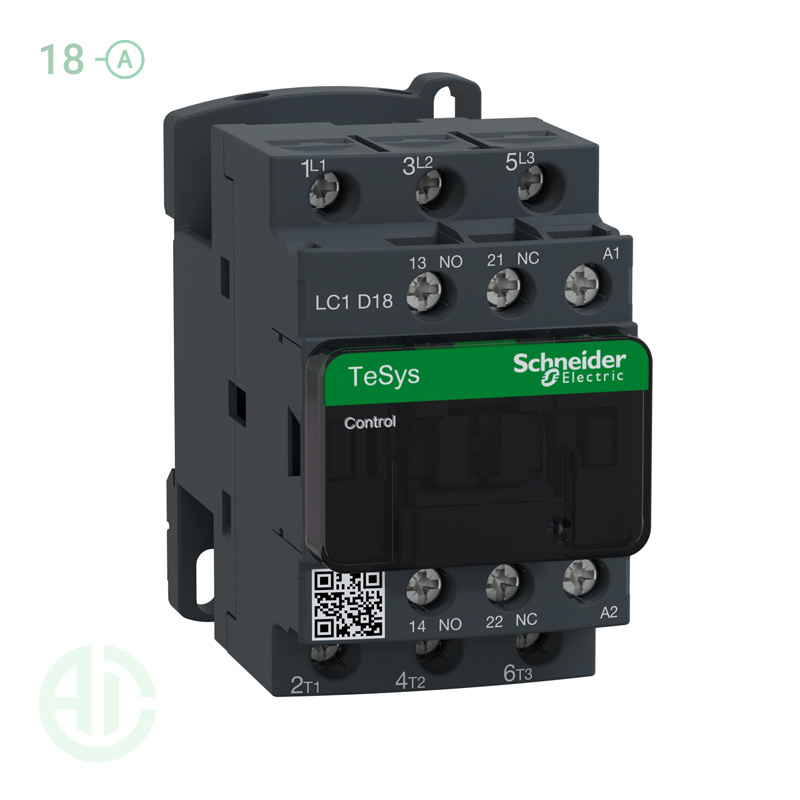 کنتاکتور سری دی 18 آمپر  ولتاژ 110AC  اشنایدر LC1D18F7