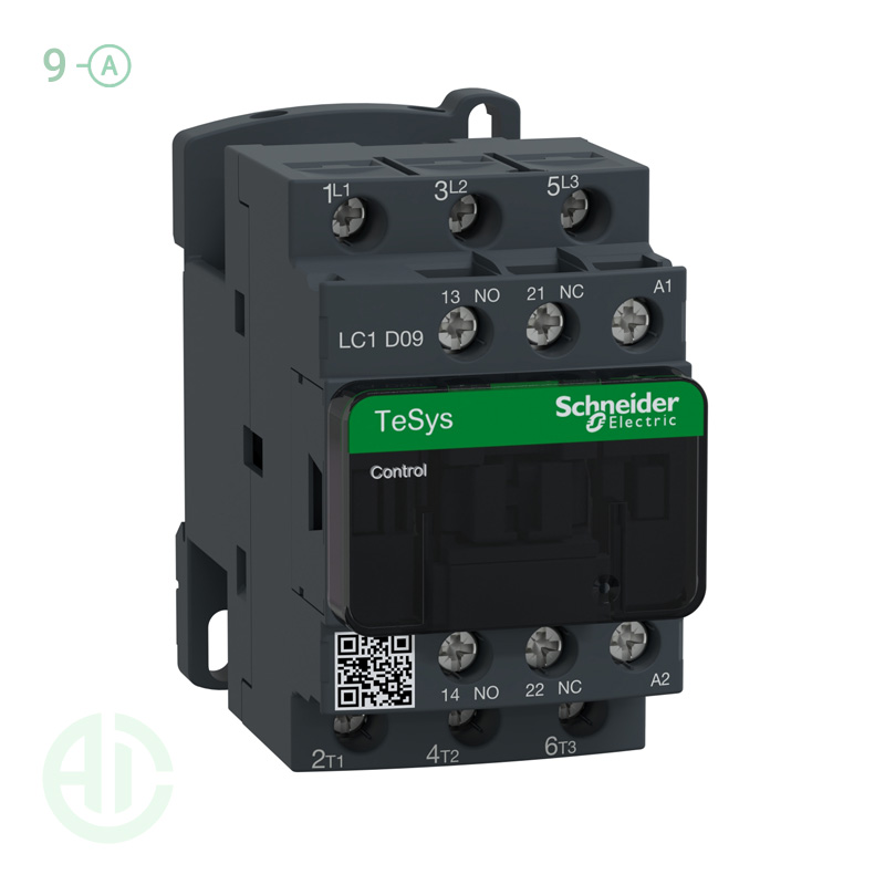 کنتاکتور سری دی 9 آمپر  ولتاژ 230AC  اشنایدر LC1D09P7