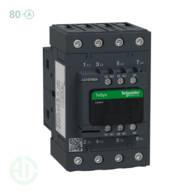 کنتاکتور سری دی 80 آمپر 4 پل  ولتاژ 220  اشنایدر LC1DT80AM7