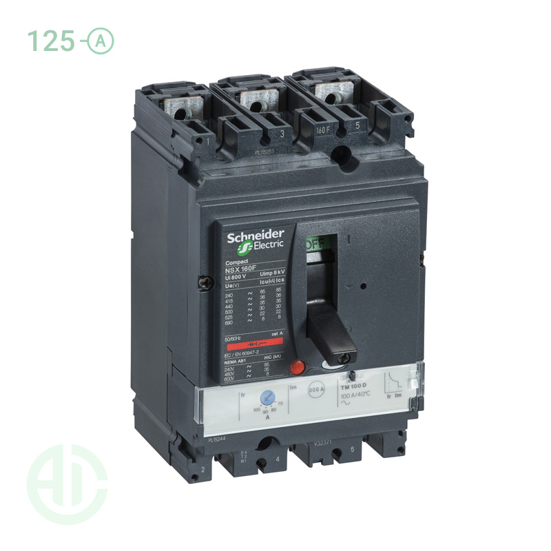 کلید اتوماتیک کامپکت MCCB اشنایدر سری ان اس ایکس 3 پل 125 آمپر NSX LV430841