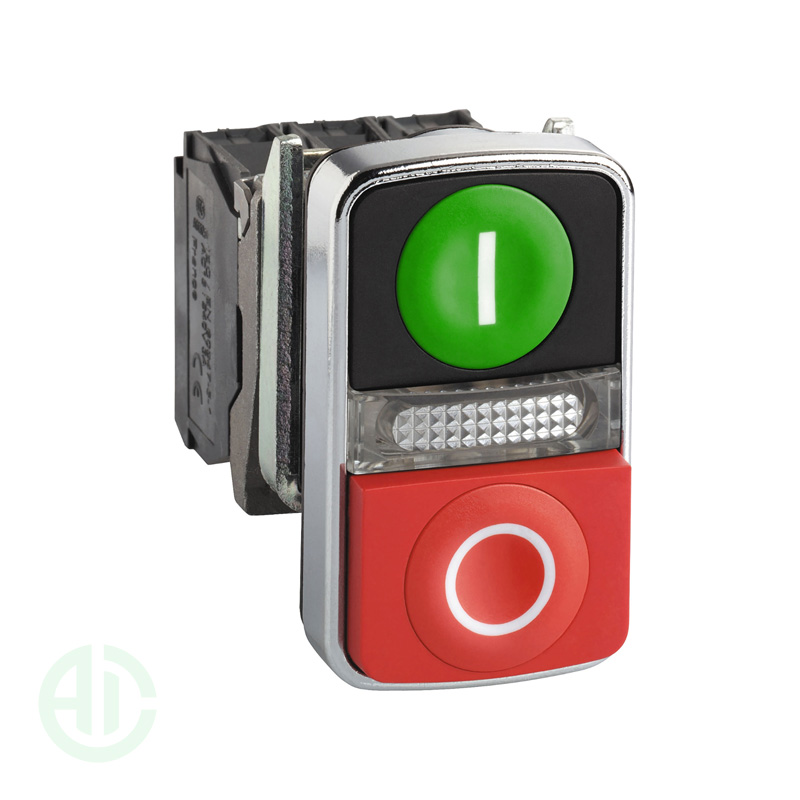 شستی دوبل چراغدار اشنایدر  XB4BW73731M5